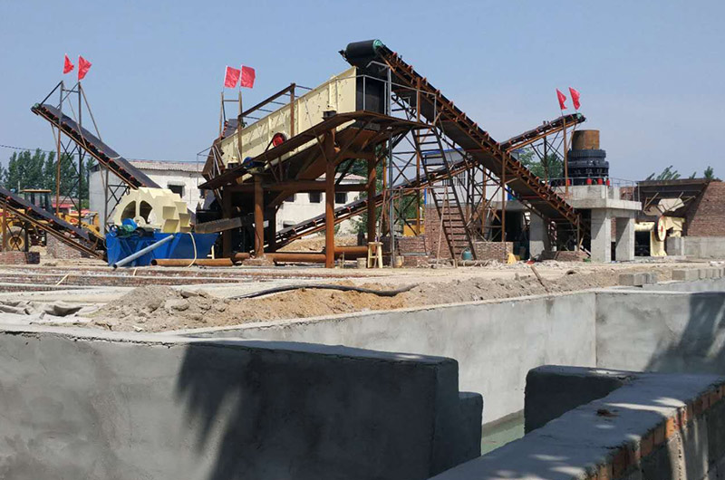 金湖水洗沙室外生產現(xiàn)場