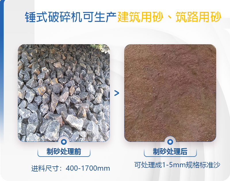 pcz1615重錘破可以制砂嗎，附現(xiàn)場視頻